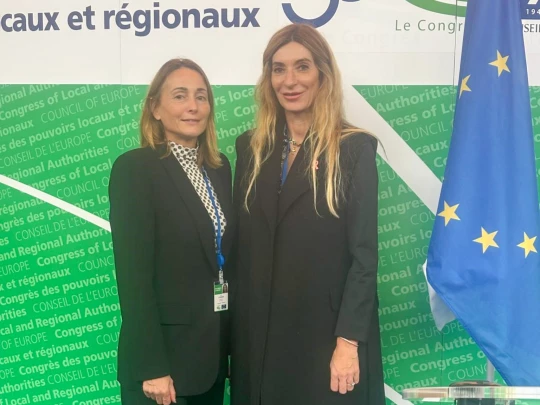 Aperçu de l'actualité Marjorie Crovetto et Nada Lorenzi à la 47ème Session du Congrès des pouvoirs locaux et régionaux à Strasbourg