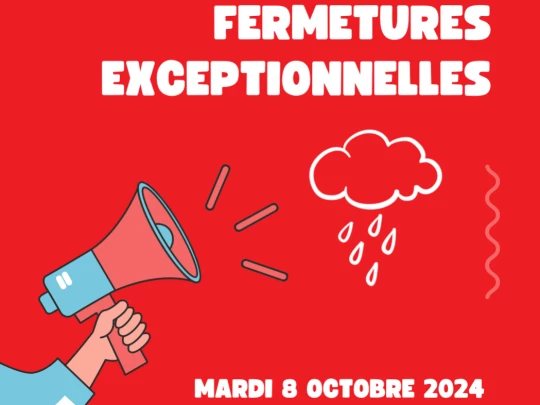 Aperçu de l'actualité Fermetures exceptionnelles de plusieurs sites communaux mardi 8 octobre 2024