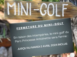 Aperçu de l'actualité Fermeture du mini-golf du Parc Princesse Antoinette