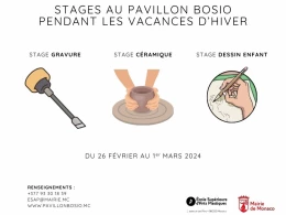 Aperçu de l'actualité 3 stages à l’École Supérieure d’Arts Plastiques – Pavillon Bosio  durant les vacances scolaires d’hiver