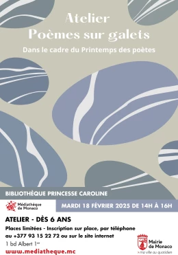 Affiche de l'événement Atelier Poèmes sur galets