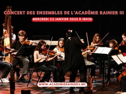 Aperçu de l'actualité Concert des Ensembles de l’Académie Rainier III, le mercredi 22 janvier 2025