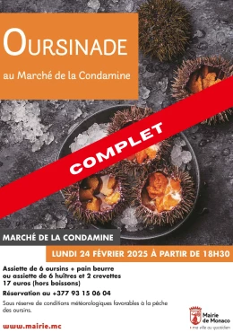 Affiche de l'événement Oursinade au Marché de la Condamine