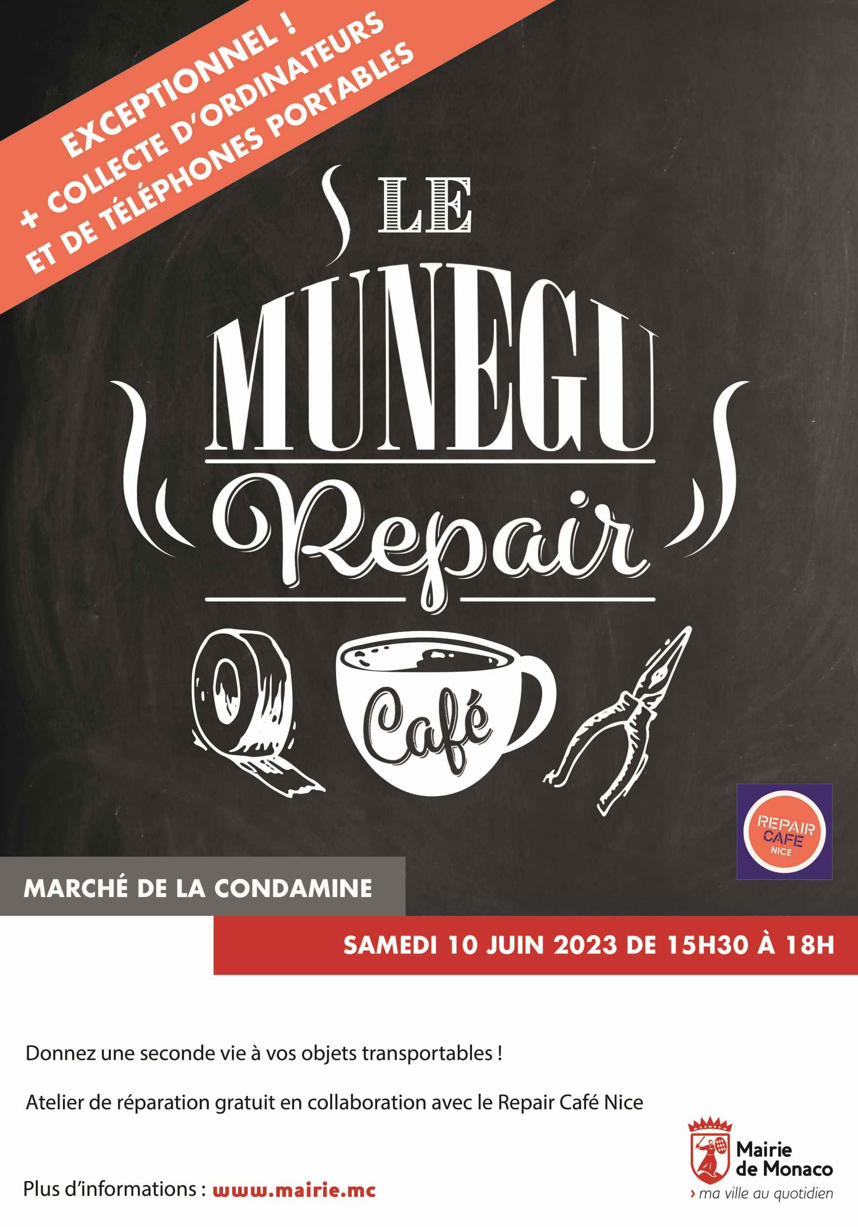 Mùnegu Repair Café + collecte exceptionnelle d'ordinateurs et de téléphones portables Mùnegu Repair Café + collecte exceptionnelle d'ordinateurs et de téléphones portables
