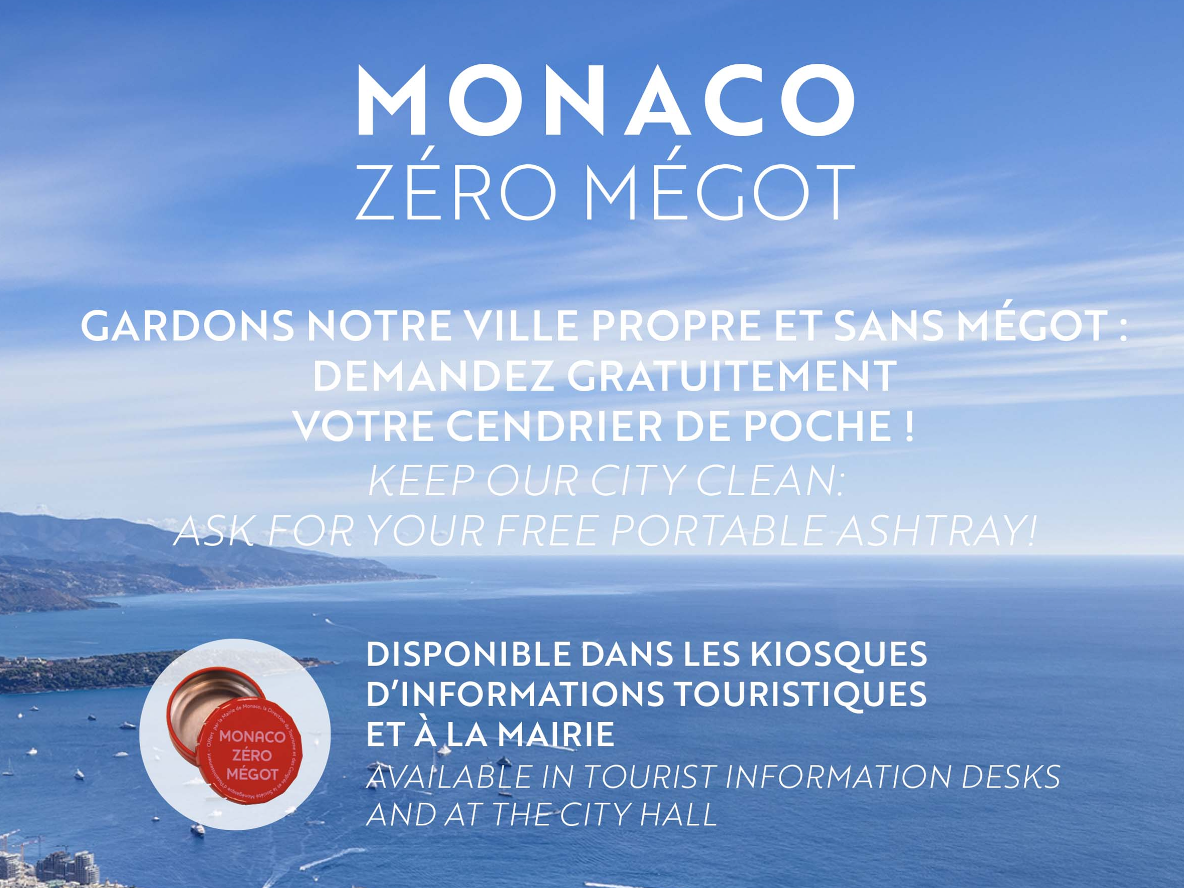 Aperçu de l'actualité Lancement de l'opération "Monaco Zéro Mégot" pour la saison estivale 2023