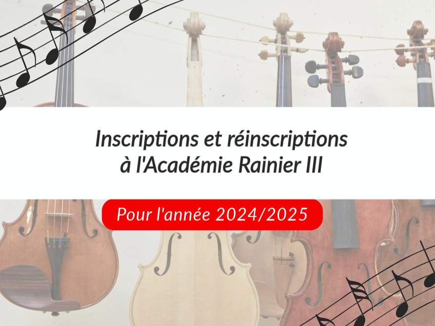 Inscriptions et réinscriptions à l'Académie Rainier III pour l'année scolaire 2024/2025