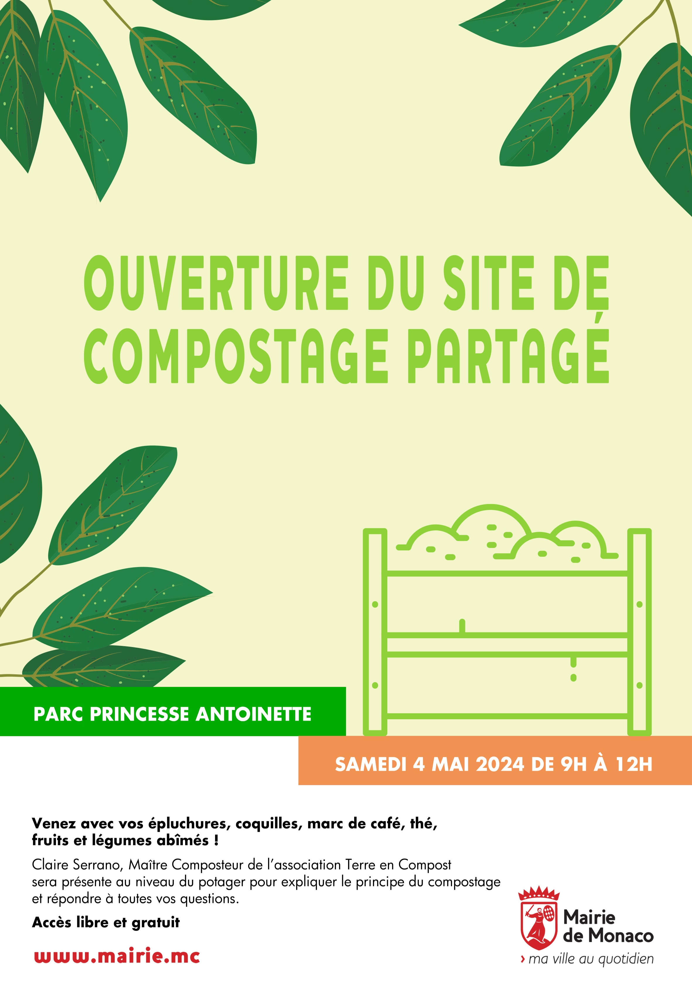 Affiche de l'événement Ouverture du site de compostage partagé