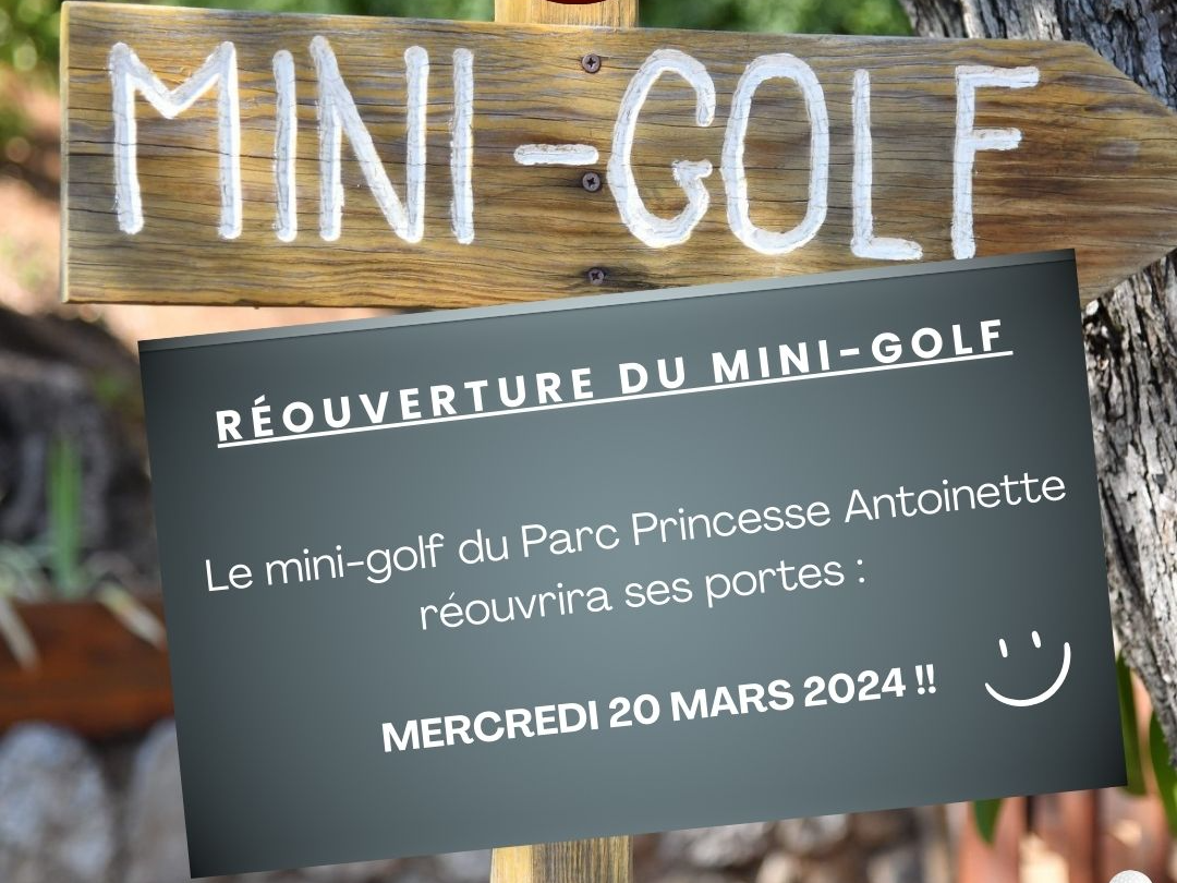Réouverture du mini-golf mercredi 20 mars 2024