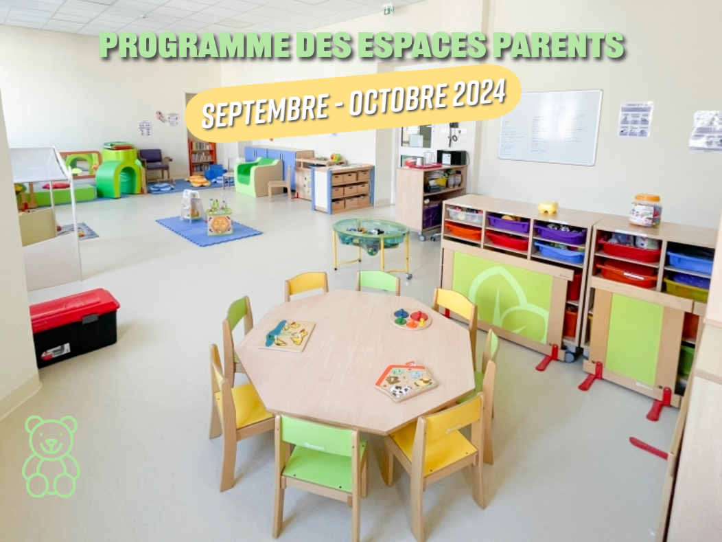 Aperçu de l'actualité Programme des Espaces Parents Septembre & octobre 2024