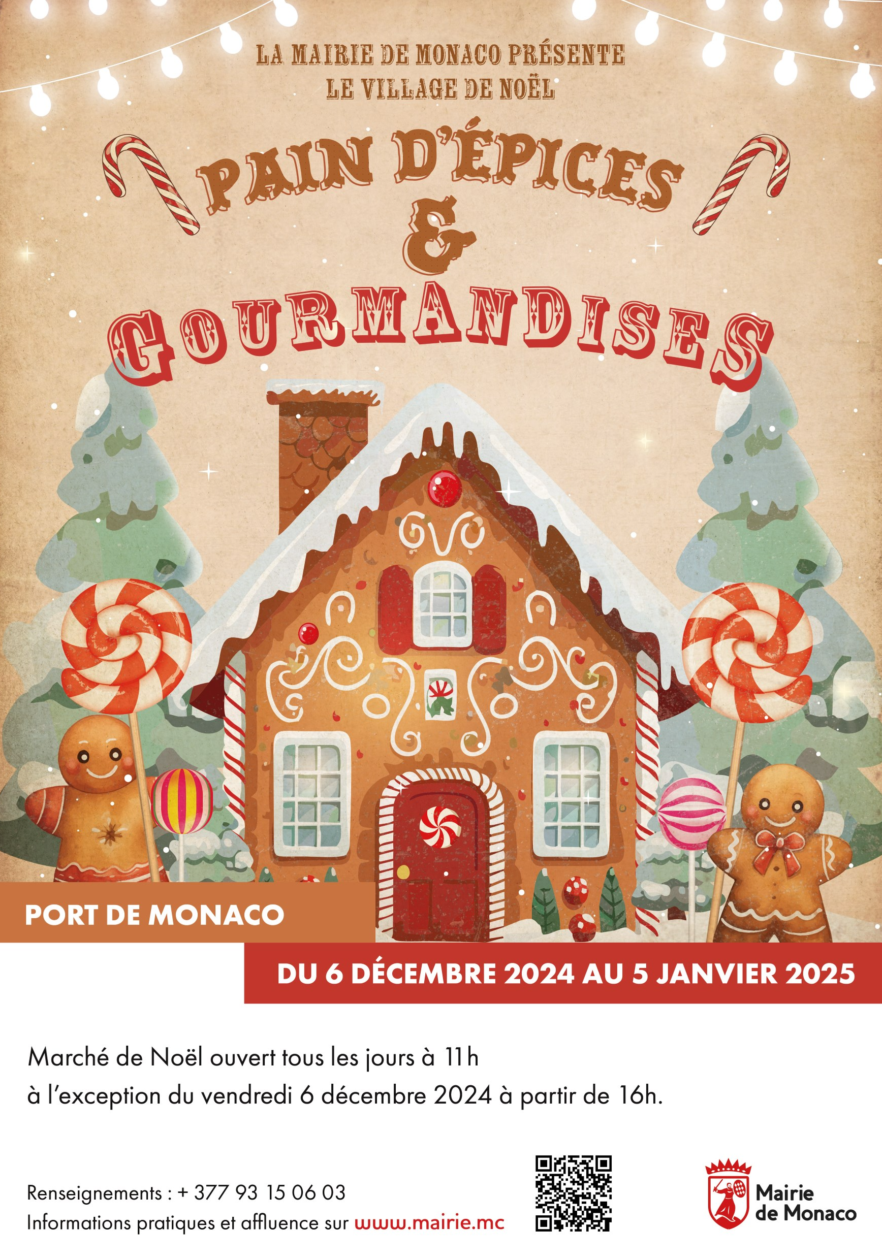 Affiche de l'événement Village de Noël 2024 « Pain d’épices et gourmandises »