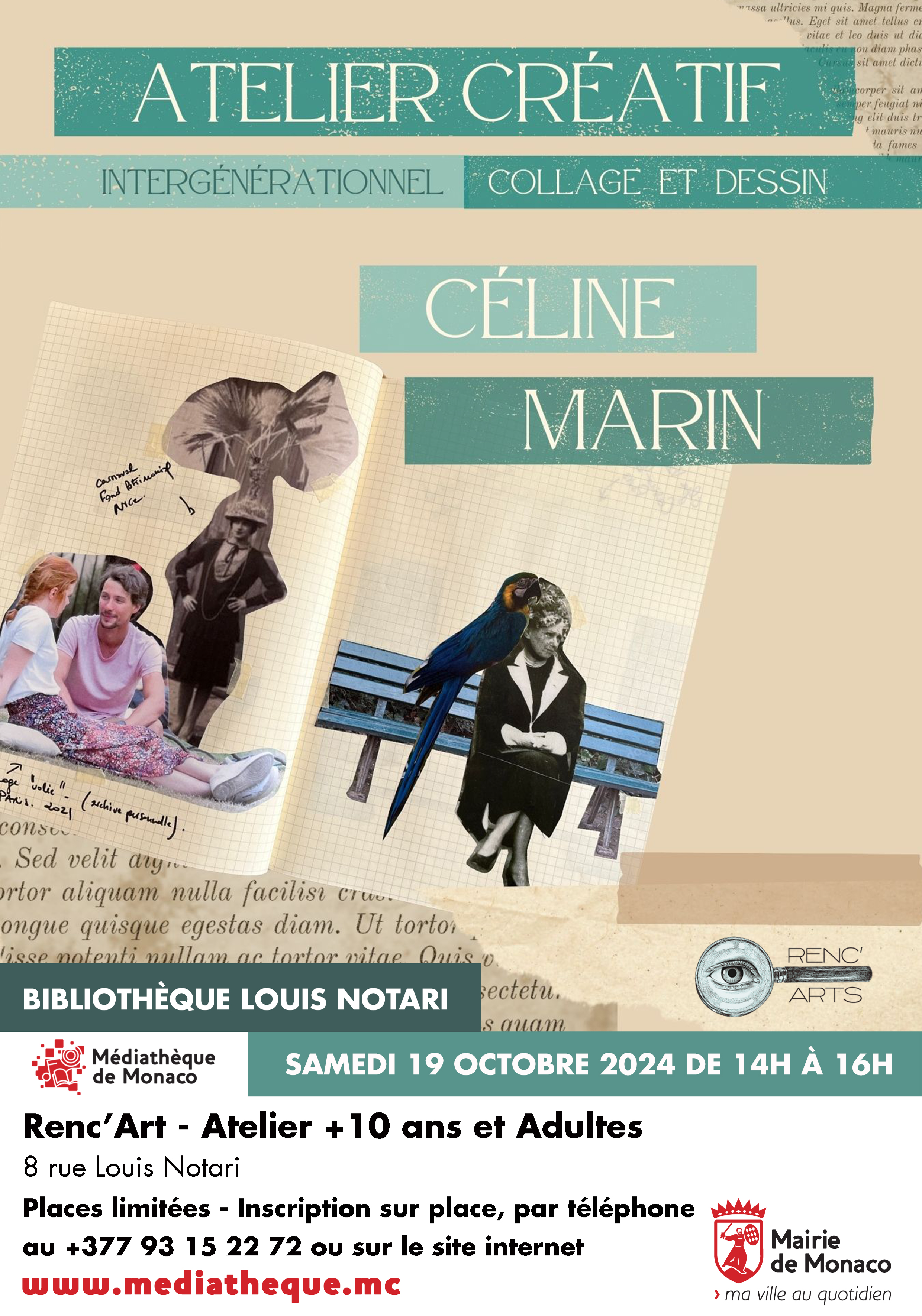 Affiche de l'événement Renc'Art - Atelier créatif avec Céline Marin