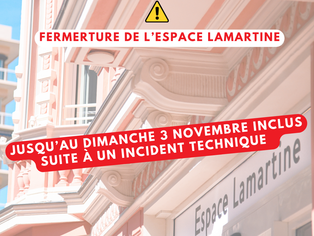 Fermeture temporaire de l'Espace Lamartine